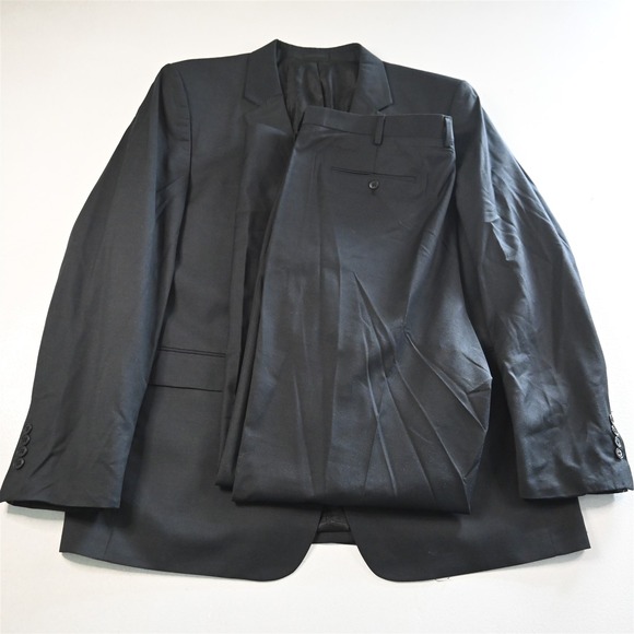 Andrew Fezza 48L 40x36 Charcoal Gray Mens Jacket Pants Suit